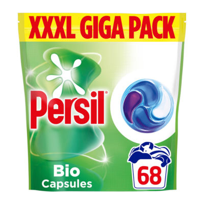 Persil Bio 4 in 1 Laundry Washing Detergent Capsules XXXL Giga Pack 68 Washes 924g
