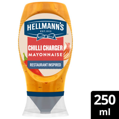 Hellmanns Chilli Charger Mayonnaise Squeezy 250ml