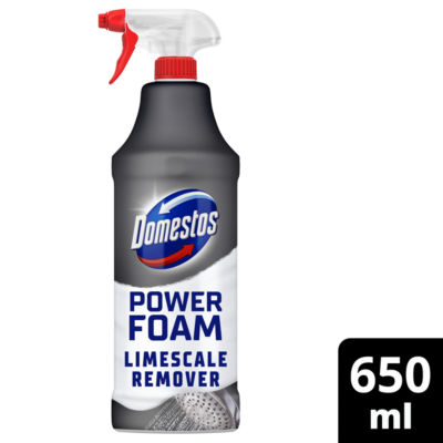 Domestos Toilet & Bathroom Cleaner Spray Power Foam Limescale Remover 650 ml