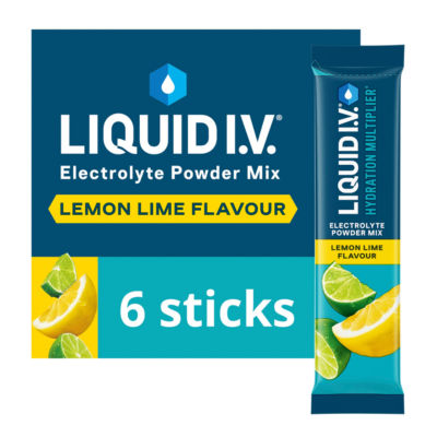 Liquid IV Liquid I.V. Hydration Multiplier Electrolyte Powder Mix Lemon Lime 6x16g