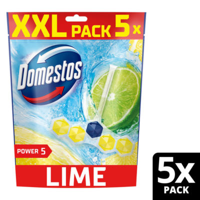 Domestos Power 5 Lime Toilet Rim Blocks 5x 50 g