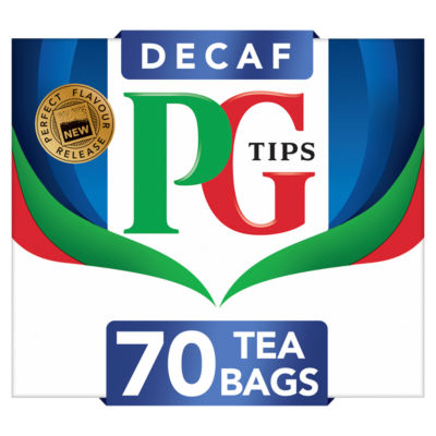 Pg Tips Decaf Black Decaffeinated 70 Tea Bags