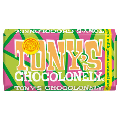 Tony's Chocolonely Tonys Chocolonely Milk Pecan Caramel Crunch 180g