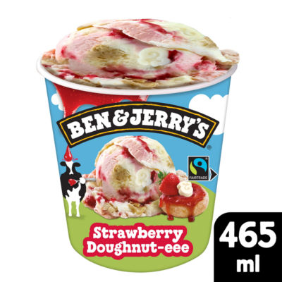 Ben & Jerrys Ice Cream Tub Strawberry Doughnut-eee 465 ML