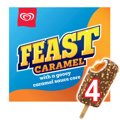 Feast Caramel Ice Cream Sticks 4x 90 ml
