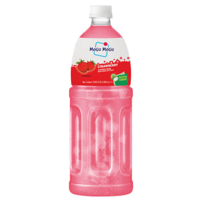 Mogu Mogu Strawberry Flavored Drink with Nata De Coco 1,000ml