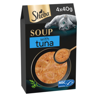 80 x 40g Sheba Classics Soup Adult Wet Cat Food Pouches Tuna Fillets - Image 7