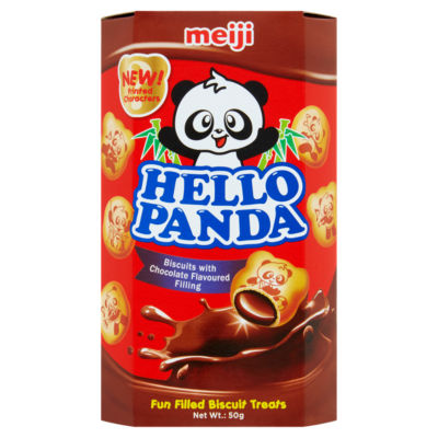 Meiji Hello Panda Biscuits with Chocolate Flavoured Filling 50g