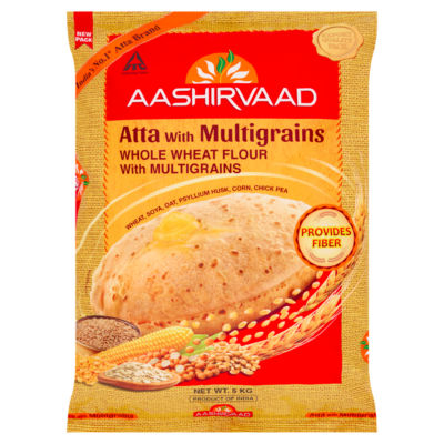 Aashirvaad Multigrains Atta Whole Wheat Flour 5kg  Fiber Nutrition Natural - Image 3