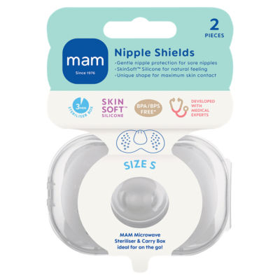 MAM 2 Nipple Shields Skin Soft Silicone