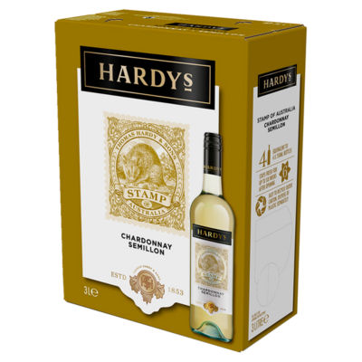 Hardys Stamp Chardonnay Semillon Boxed White Wine 3L