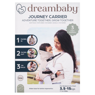 Dreambaby Beige Journey Carrier For Newborn (0+) From 3.5-15 kgs