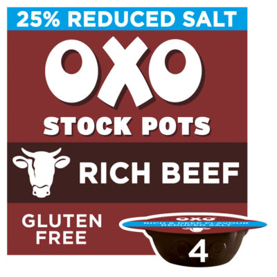 OXO Reduced Salt Beef Stock Pots With Rosemary 4X20g