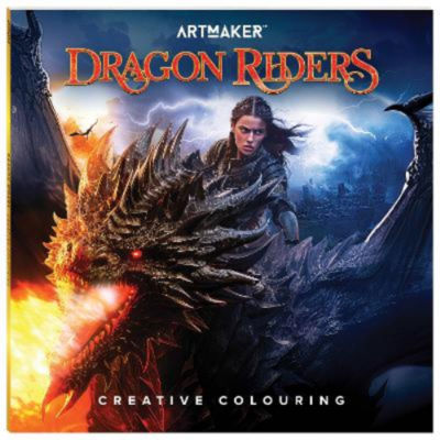 Kids Dragon Riders - Art Maker Square Colouring Books 4