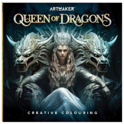 Kids Queen of Dragons - Art Maker Square Colouring Books 4