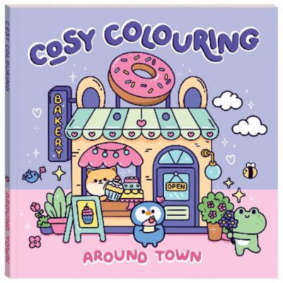 Kids Cosy Colouring Around The Town - Art Maker Square Colouring Books