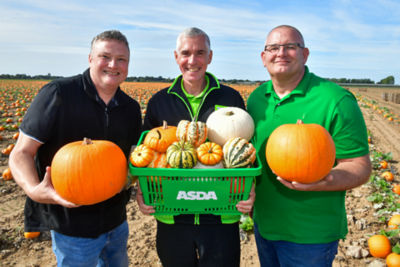 Photo of Asda's pumpkin growers Lincolnshire Field Products