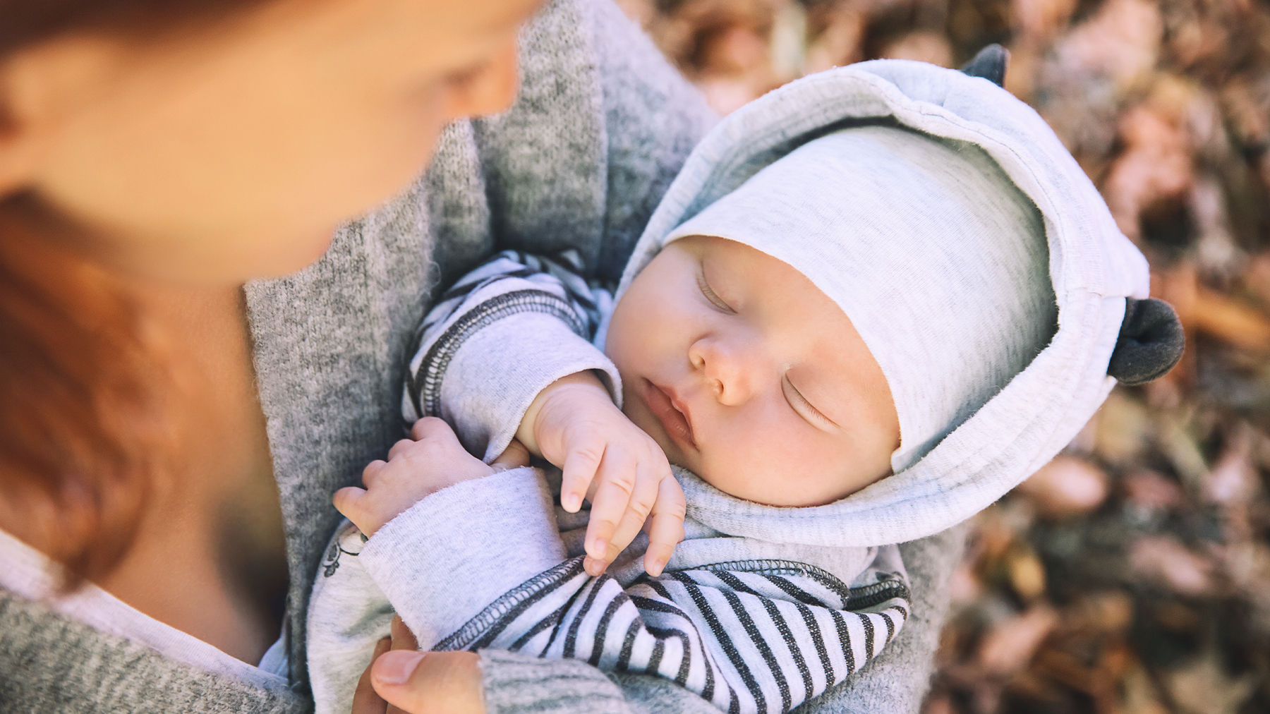 Mother holding newborn baby