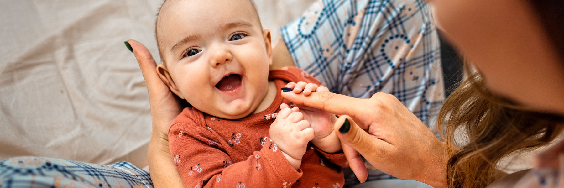 Baby laughing