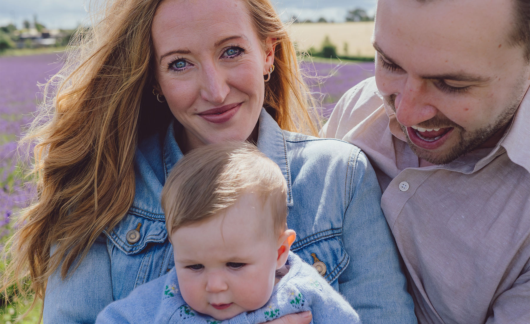 Dietitian Lucy Upton with her partner and daughter  ­