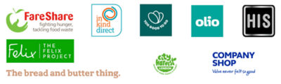 Logos showing the brands that Asda partner with.