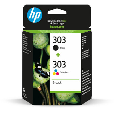 HP 303 - 2-pack - pigmented black, colour (cyan, magenta, yellow) - original - ink cartridge