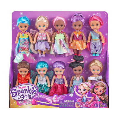 Zuru Sparkle Girlz Little Friends - Set of 10 Dolls ( Age 3+ Years)