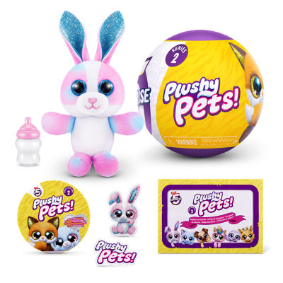 5 Surprise Plushy Pets Mystery Capsule (Age 3+ Years) Styles may Vary