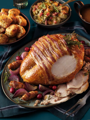 Exceptional by ASDA (10) Norfolk Bronze Turkey Crown with Stuffing with a Sticky Honey and Maple Glaze (Typically 2kg)