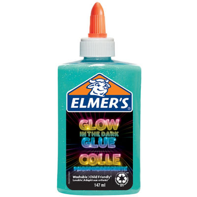 ELMERS Glow-in-the-Dark Liquid Glue, Blue, 147 ml