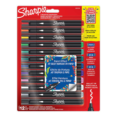 Sharpie Creative Marker Acrylic Paint Markers Water-Based Bullet Tip