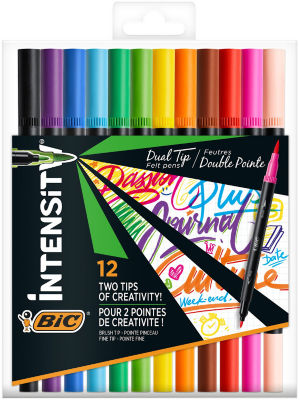 BIC Intensity Dual Tip Markers x12