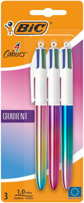 BIC 4 Colours Gradient Pens 3 Pack