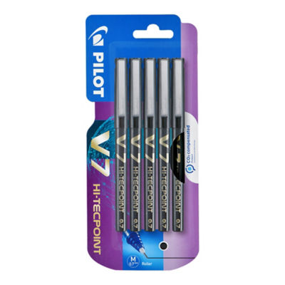 Pilot V7 Liquid Ink Rollerball Black 5 Pack