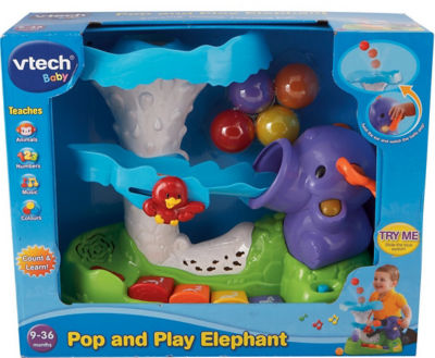 VTECH Interactive popping ball play set with elephant theme, plus songs, melodies and sounds.