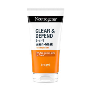 Neutrogena Clear & Defend 2-in-1 Wash-Mask 1% Saliculic Acid (150ml)
