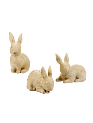 George Home Rabbit Ornaments 3 Pack (Styles May Vary)