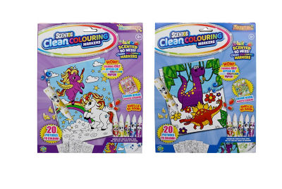 SCENTOS Clean Coloured Scented Markers Set