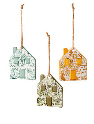 George Home Hanging House Decor 3 Pack 7x9x6cm (Styles May Vary)
