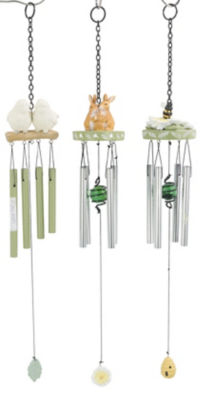 George Home Windchime Animals 3 Pack  7x7x50cm (Styles May Vary)