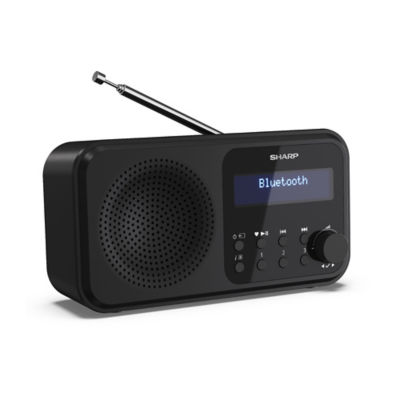 Sharp Tokyo Midnight Black Portable Digital Radio - DAB/FM, Bluetooth 5.0, Alarm Clock, LCD Display - Image 3
