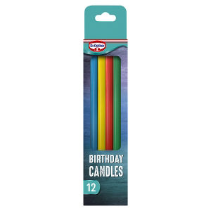 Dr. Oetker 12 Rainbow Birthday Candles
