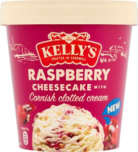 Kellys Raspberry Cheesecake with Cornish Clotted Cream 425ml