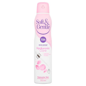 Soft & Gentle Rosewater Dew Hyaluronic Care 72H Anti-Perspirant Deodorant Spray 250ml