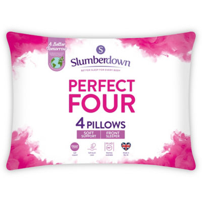 Slumberdown Perfect Four 4-pack Soft Pillows - ASDA Groceries