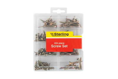 Sterling 224 piece wood screw kit