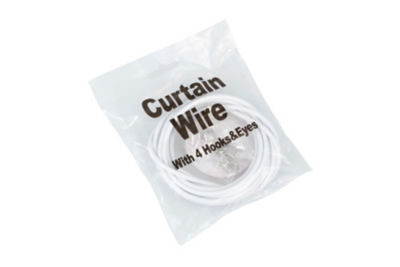 Sterling Curtain Wire & 4 Hooks
