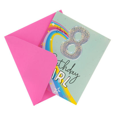 George Home 8Th Birthday Girl Card