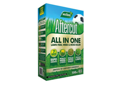 Westland Garden Health Aftercut All In One Lawn Feed, Moss & Weed Killer 100m2
