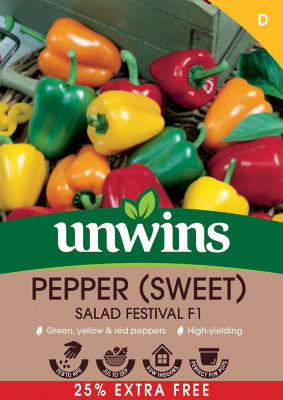 unwins Pepper (Sweet) Salad Festival F1 Vegetable Seeds